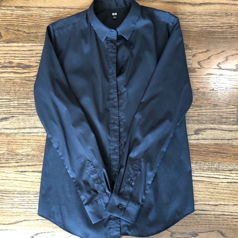 Uniqlo Black Womens Dress Shirt